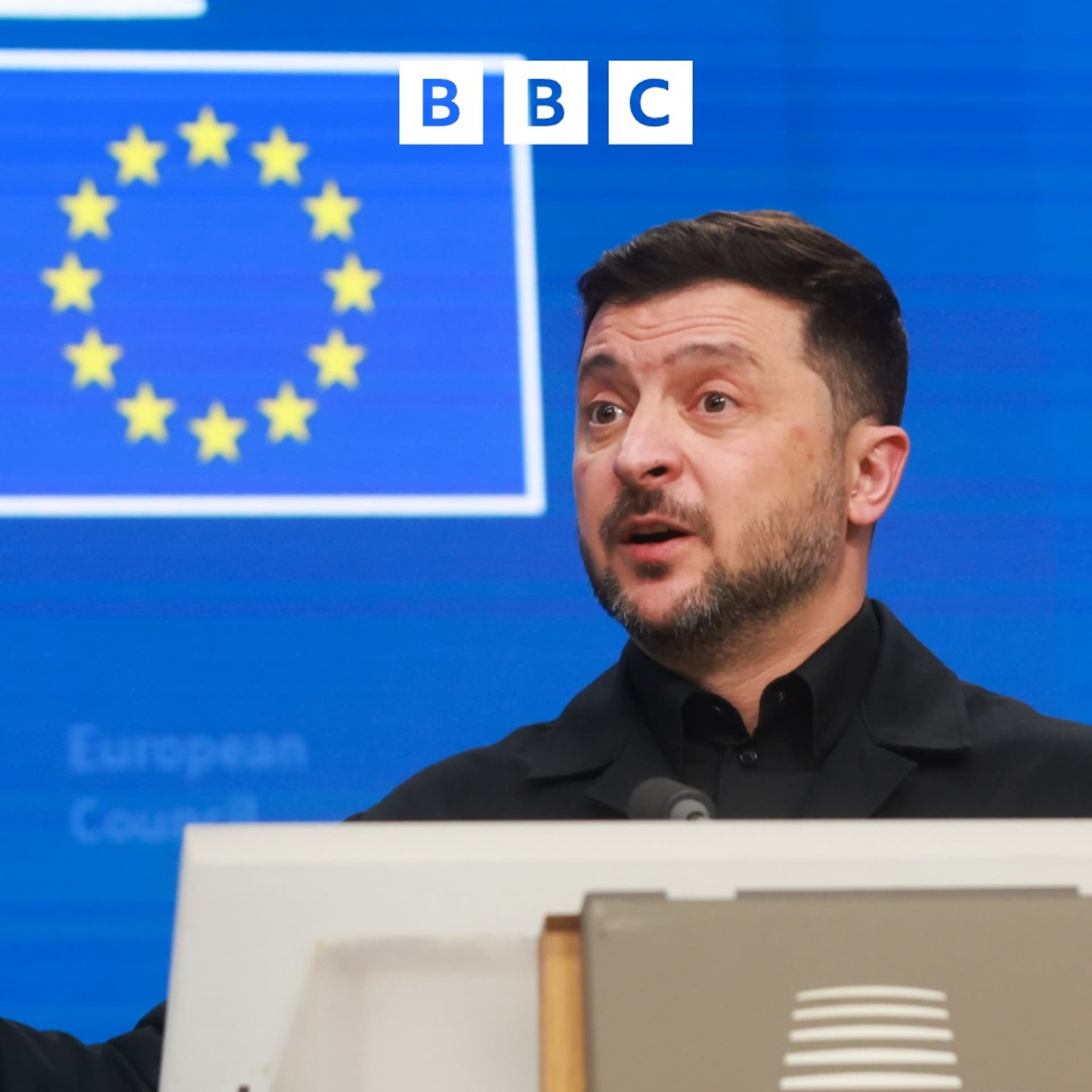 Zelensky welcomes EU's $105 billion loan for Ukraine — Global News Podcast cover