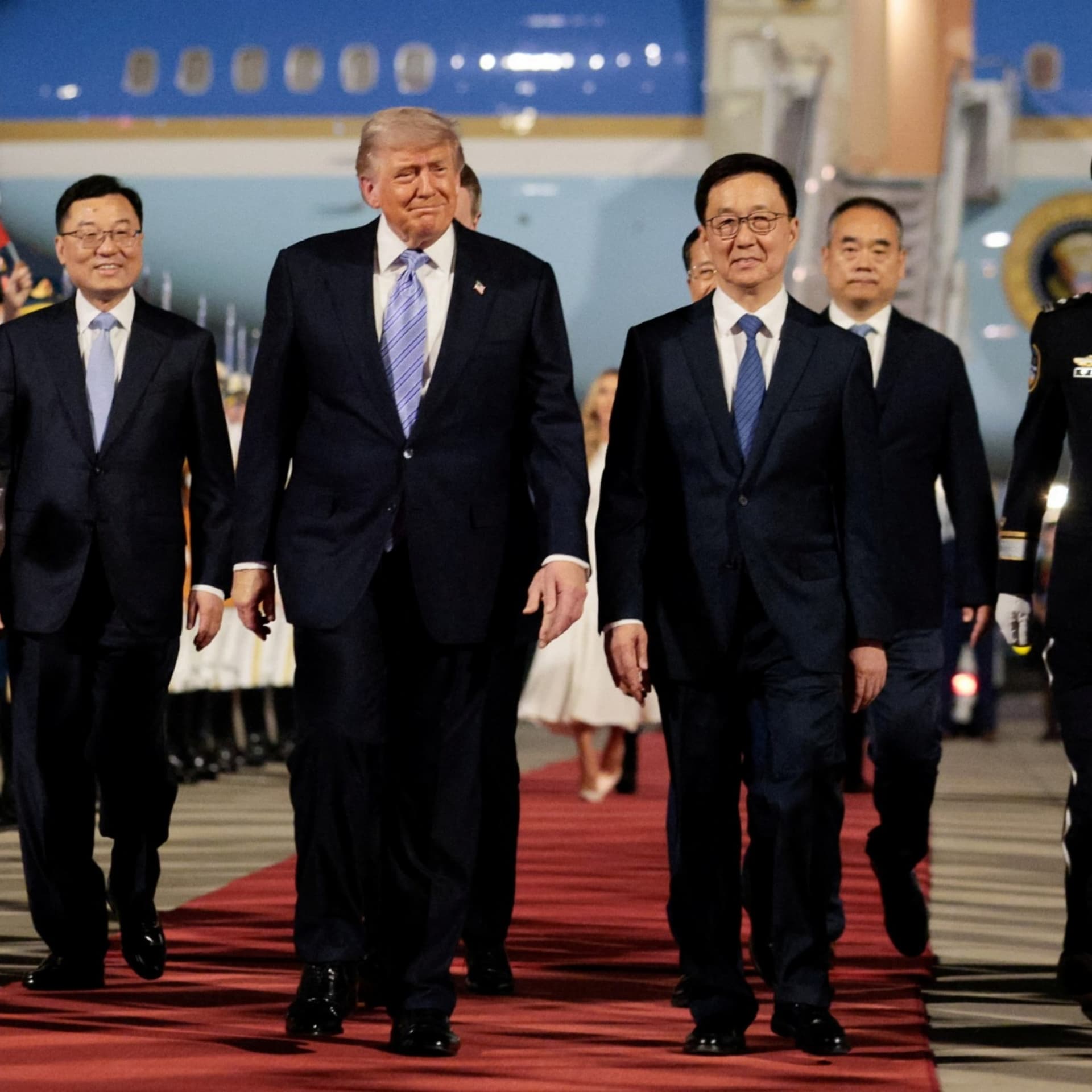 Donald Trump lands in China for high-stakes talks — Global News Podcast cover