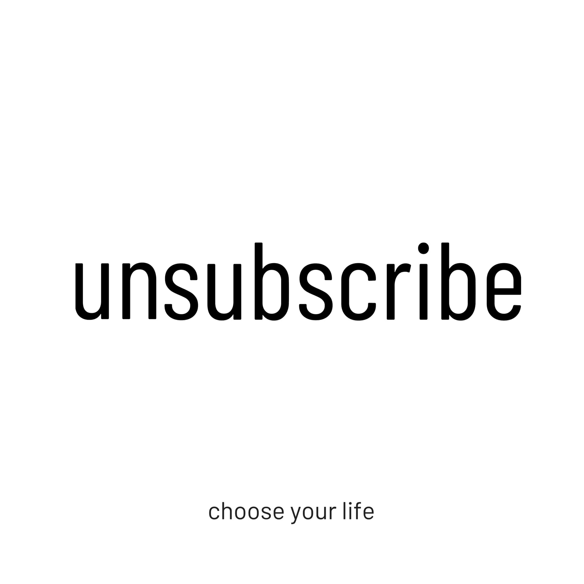 UNSUBSCRIBE cover