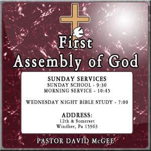 First Assembly of God, Windber, PA, Sermons cover