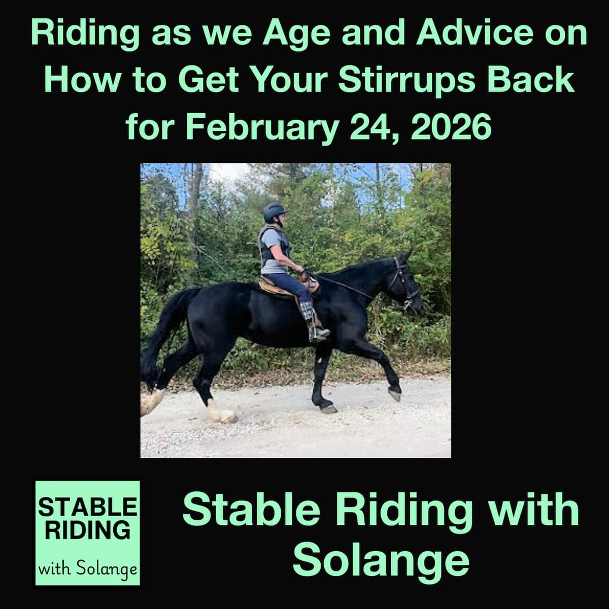 Riding as we Age and Advice on How to Get Your Stirrups Back for February 24, 2026 - Horses in the Morning - HRN Auditor Podcast cover
