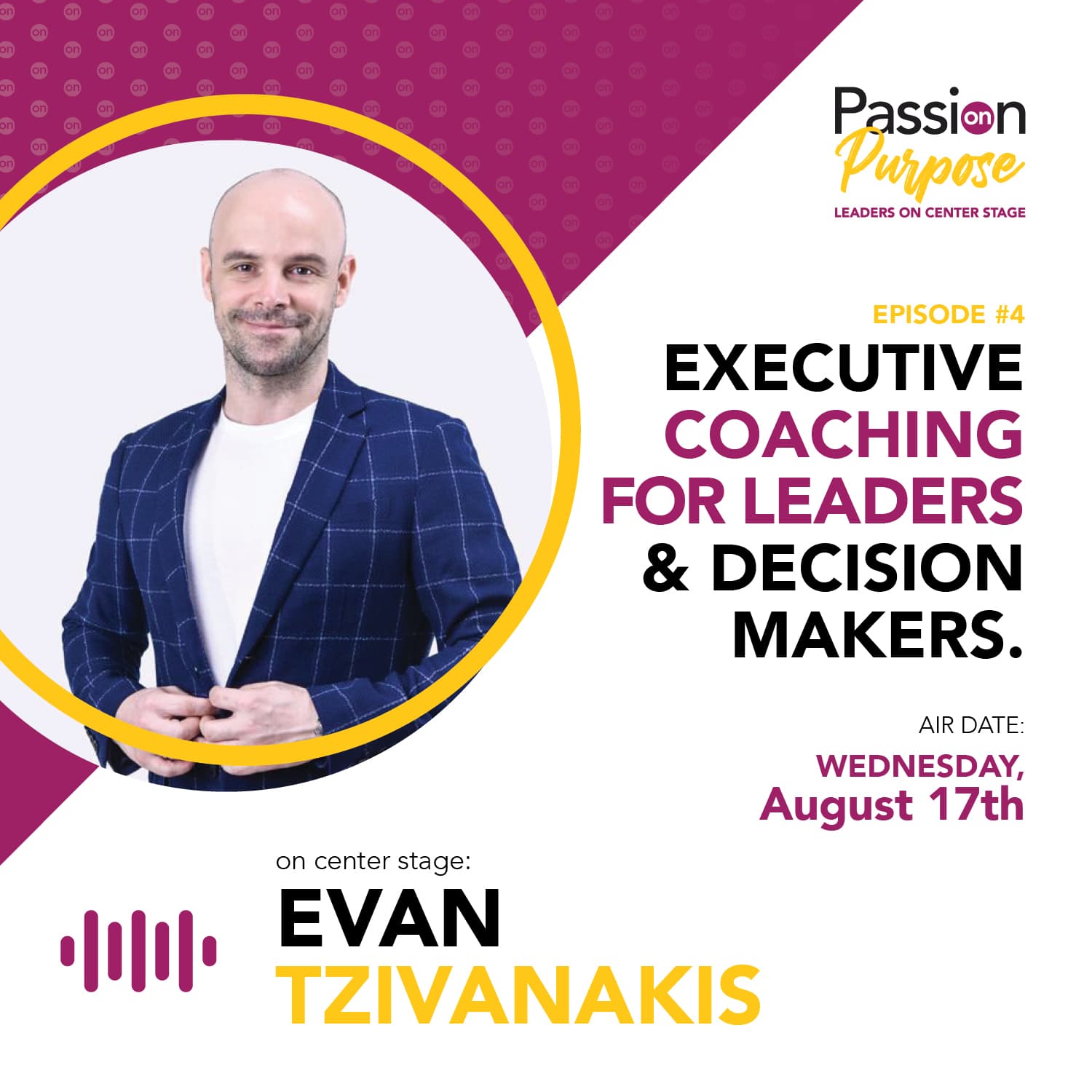 Executive Coaching for Leaders & Decision Makers - Passion on Purpose: Leaders on Center Stage cover