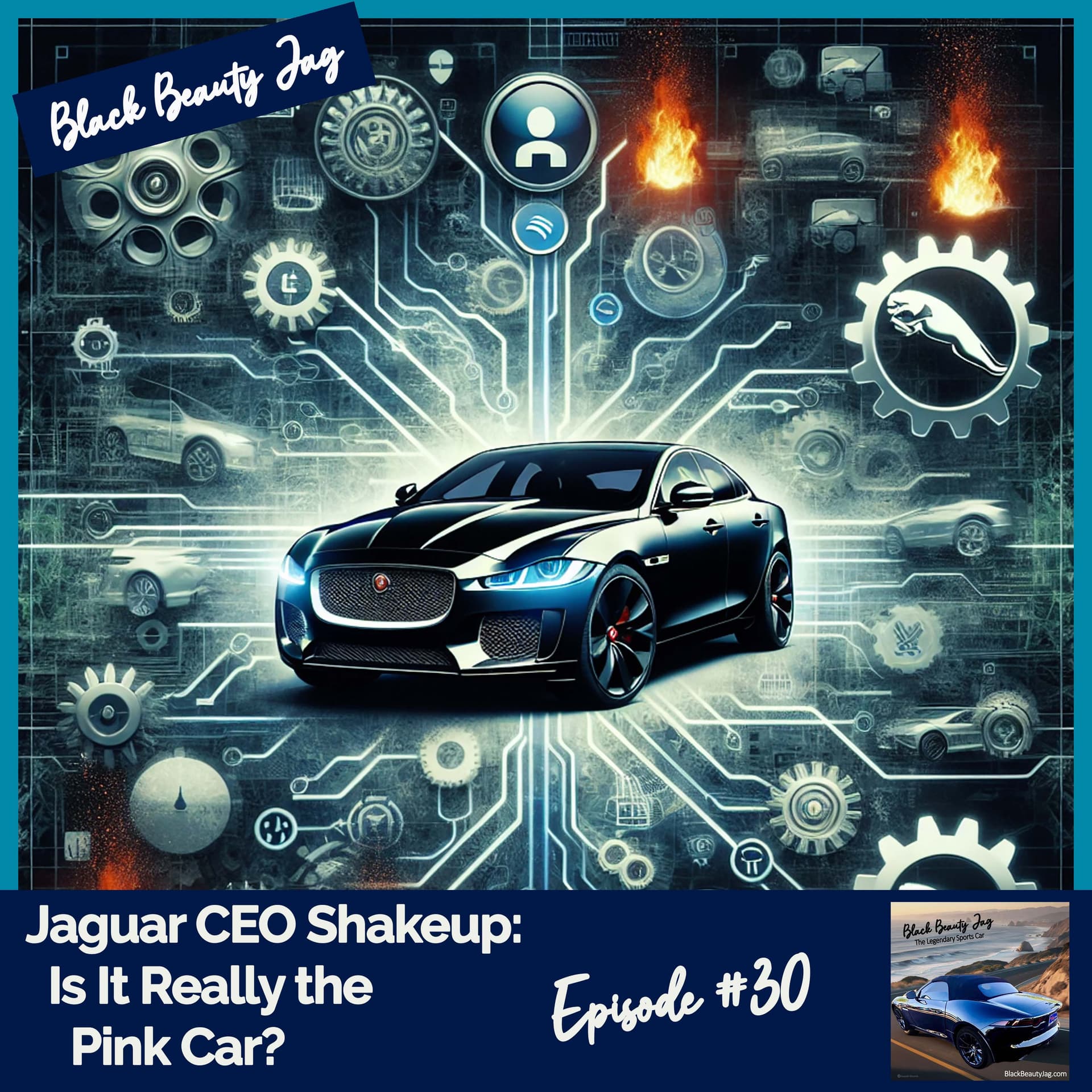 Jaguar CEO Shakeup:  Is It Really the Pink Car? #30 - Black Beauty Jag cover