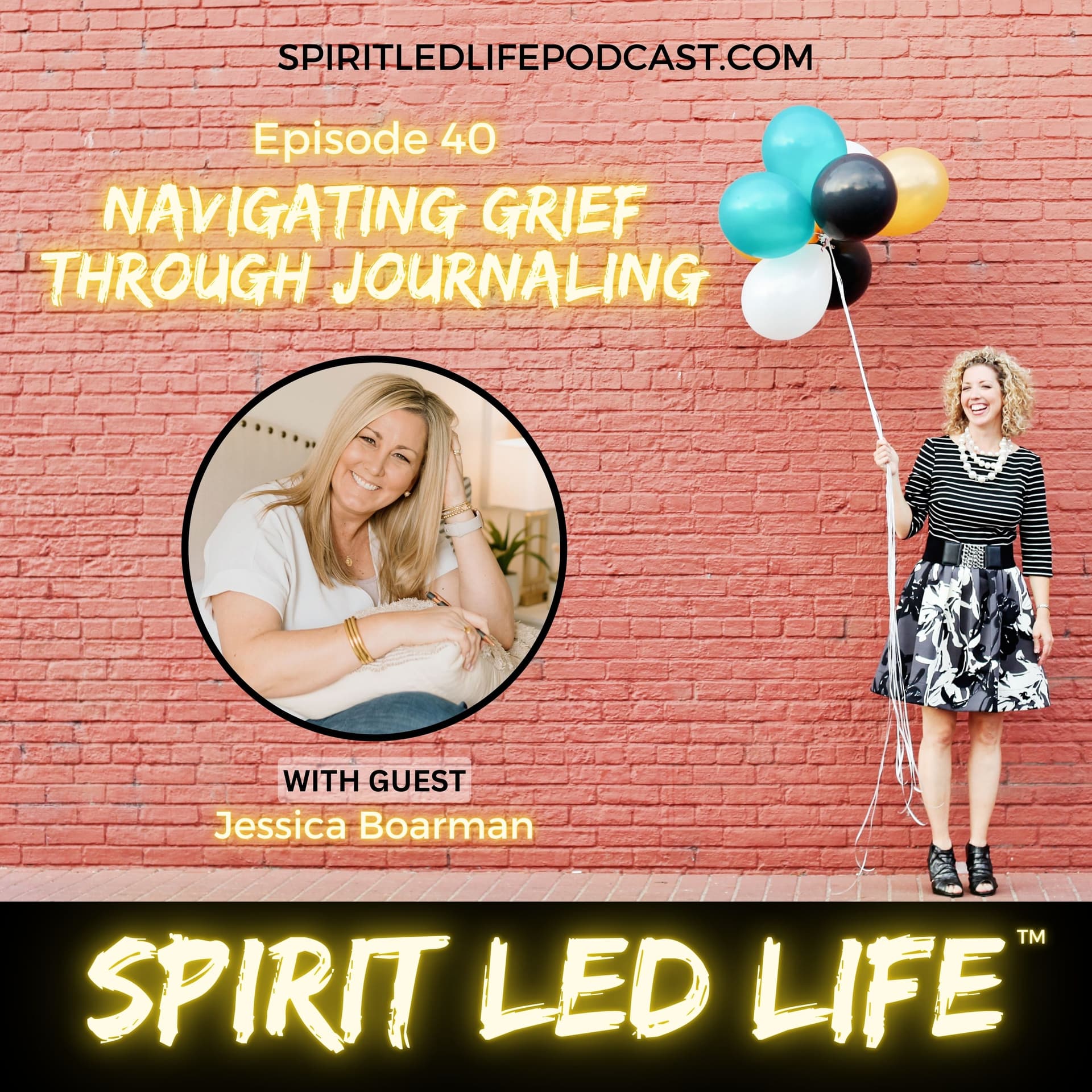 Navigating Grief Through Journaling with Jessica Boarman - Spirit Led Life cover