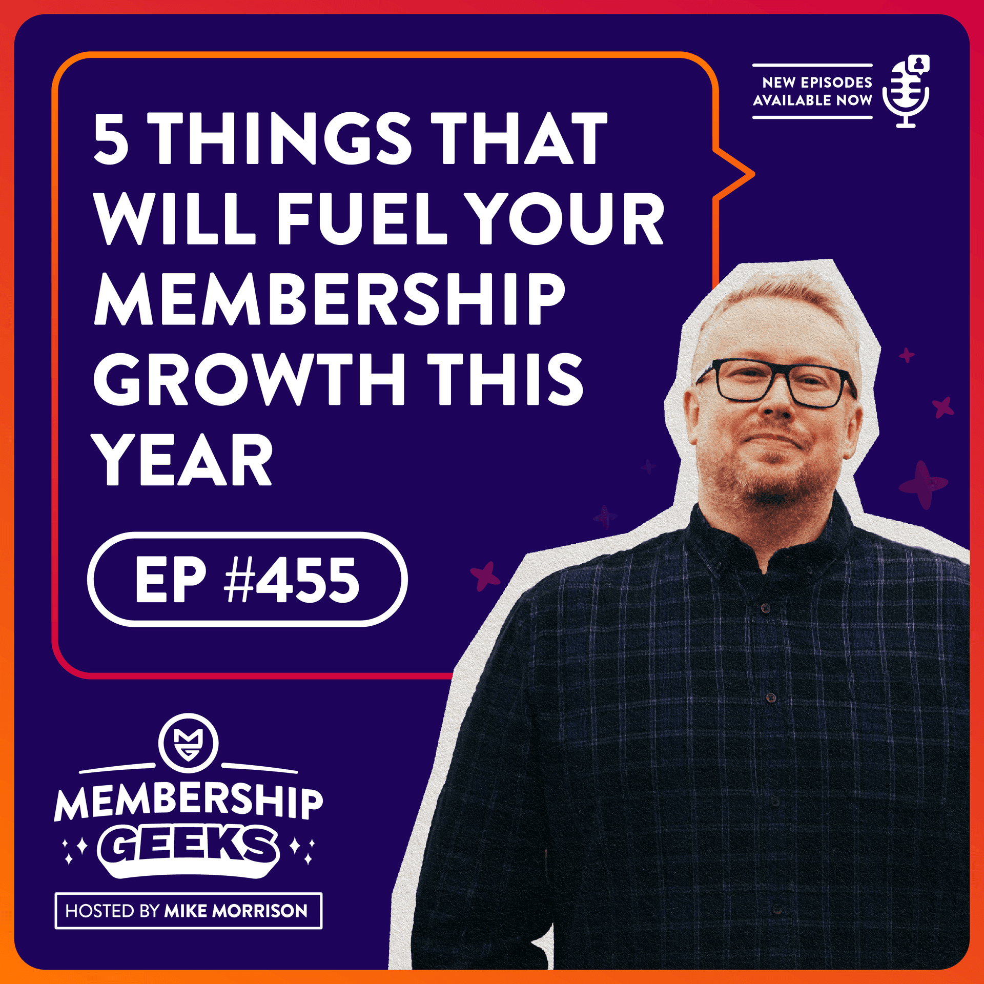 455 – My Top 5 Things That Will Fuel Your Membership Success This Year - Membership Geeks Podcast with Mike Morrison cover