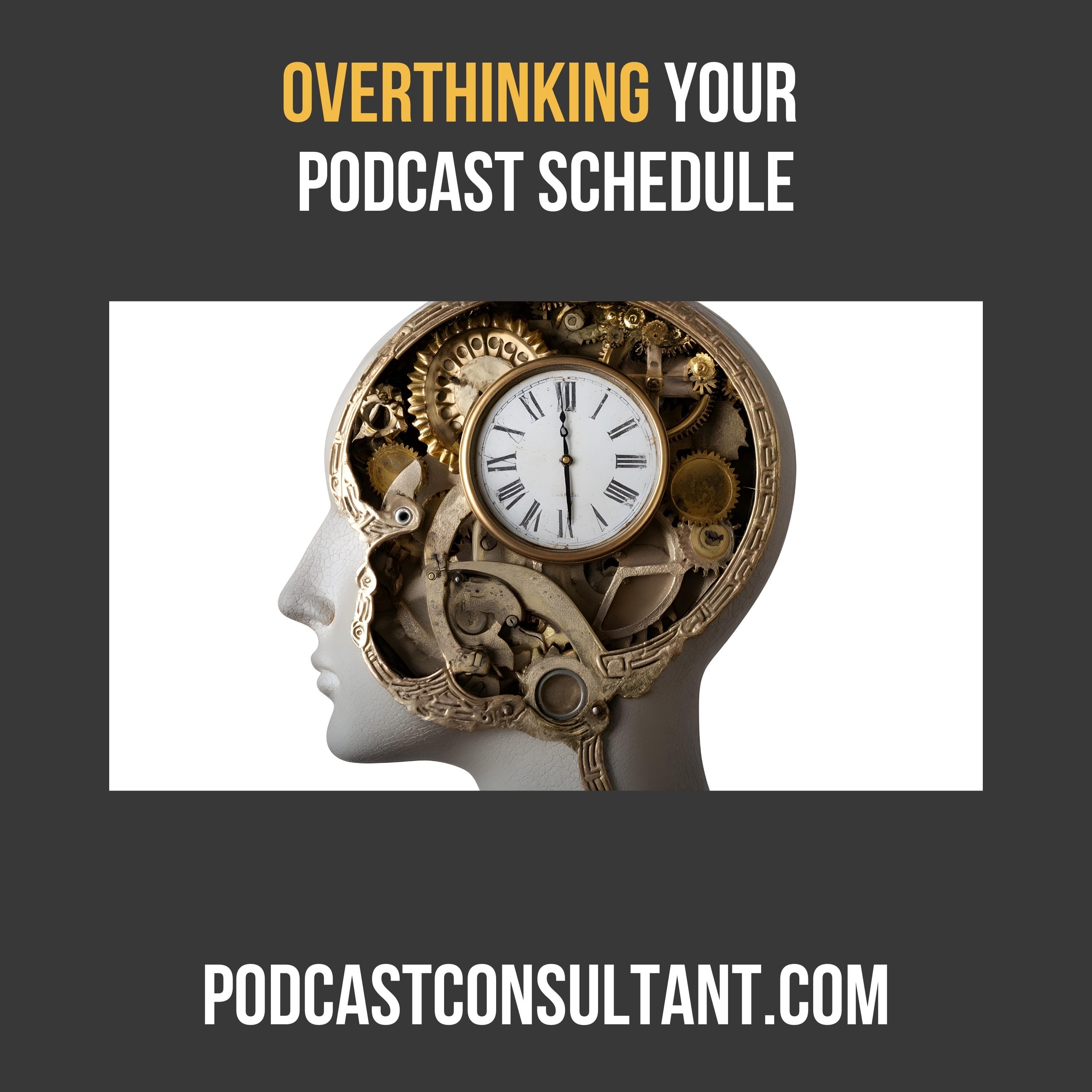Overthinking Your Podcast Posting Schedule - Your Podcast Consultant: Podcast Tips To Avoid Podcasting Mistakes cover