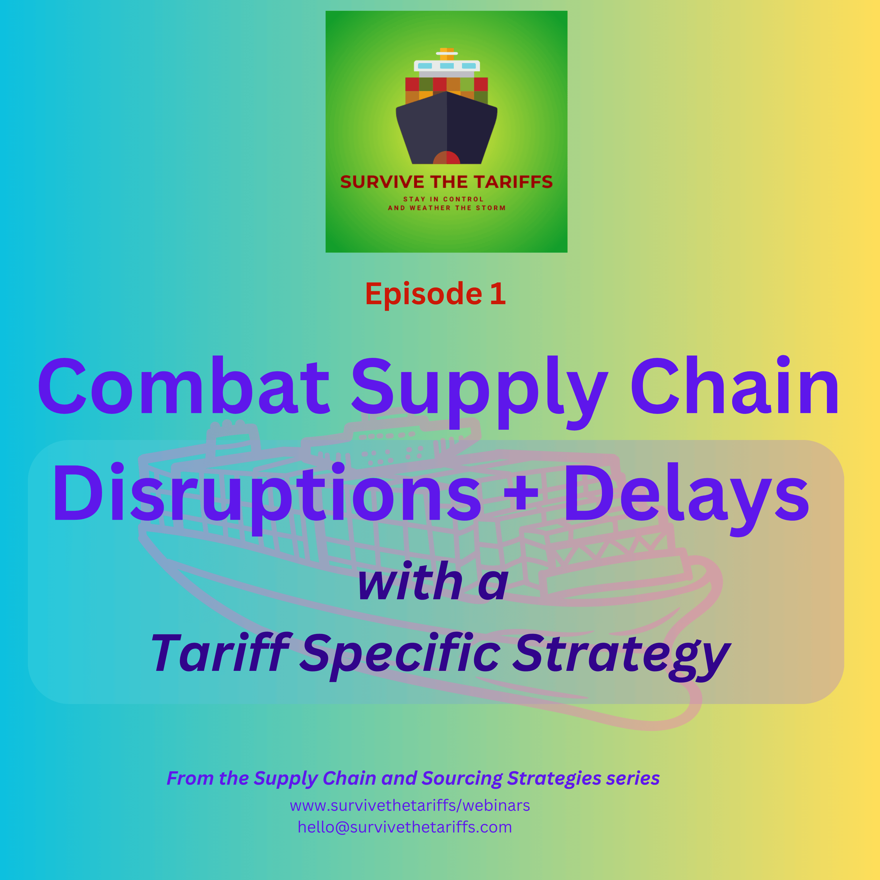 01 Combat Supply Chain Disruptions in the face of 60% Tariffs - Survive the Tariffs - Webinar Program cover