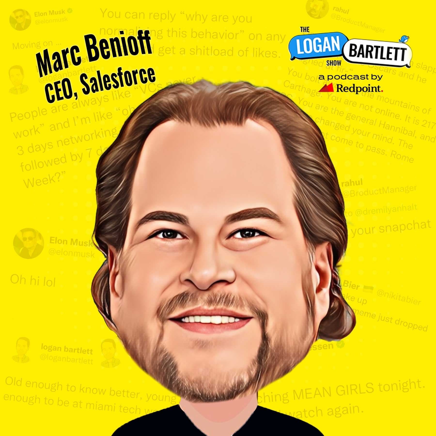 EP 149: Marc Benioff (CEO, Salesforce) Predicts Half of Conversations Will be With AI Agents Next Year - The Logan Bartlett Show cover