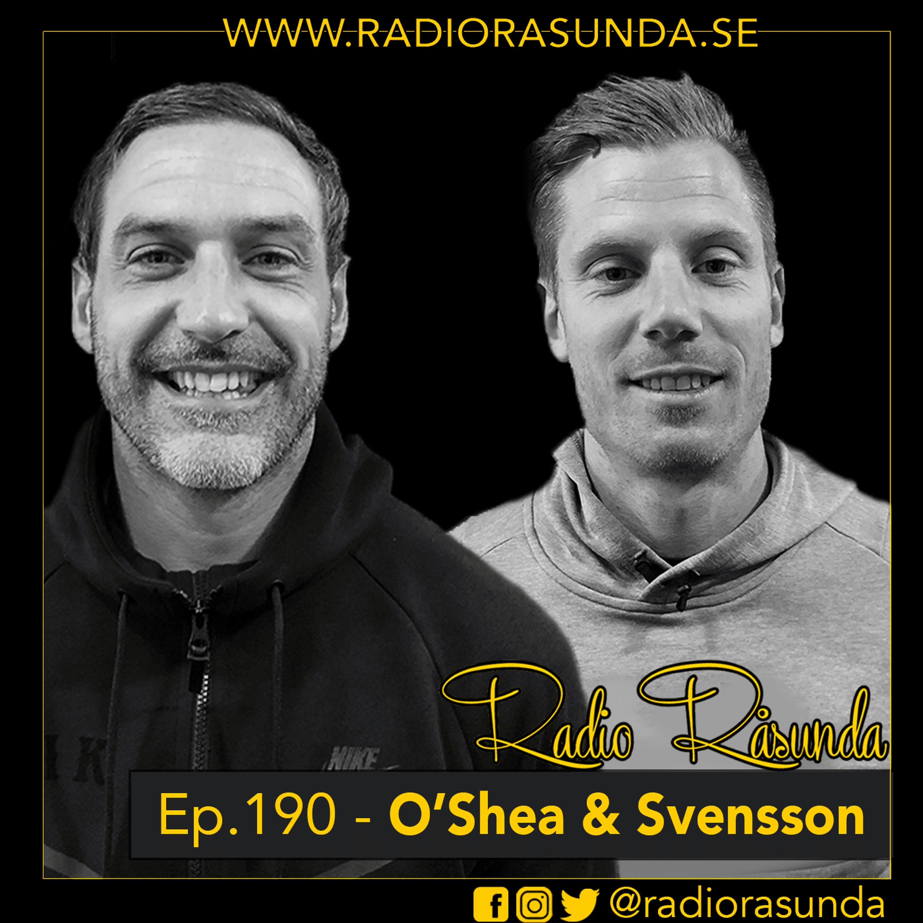 Radio Råsunda #190 - Fys med O'Shea & Svensson - Radio Råsunda cover