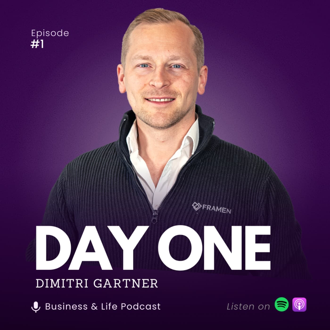 DAY ONE - business podcast by Dimitri Gartner cover