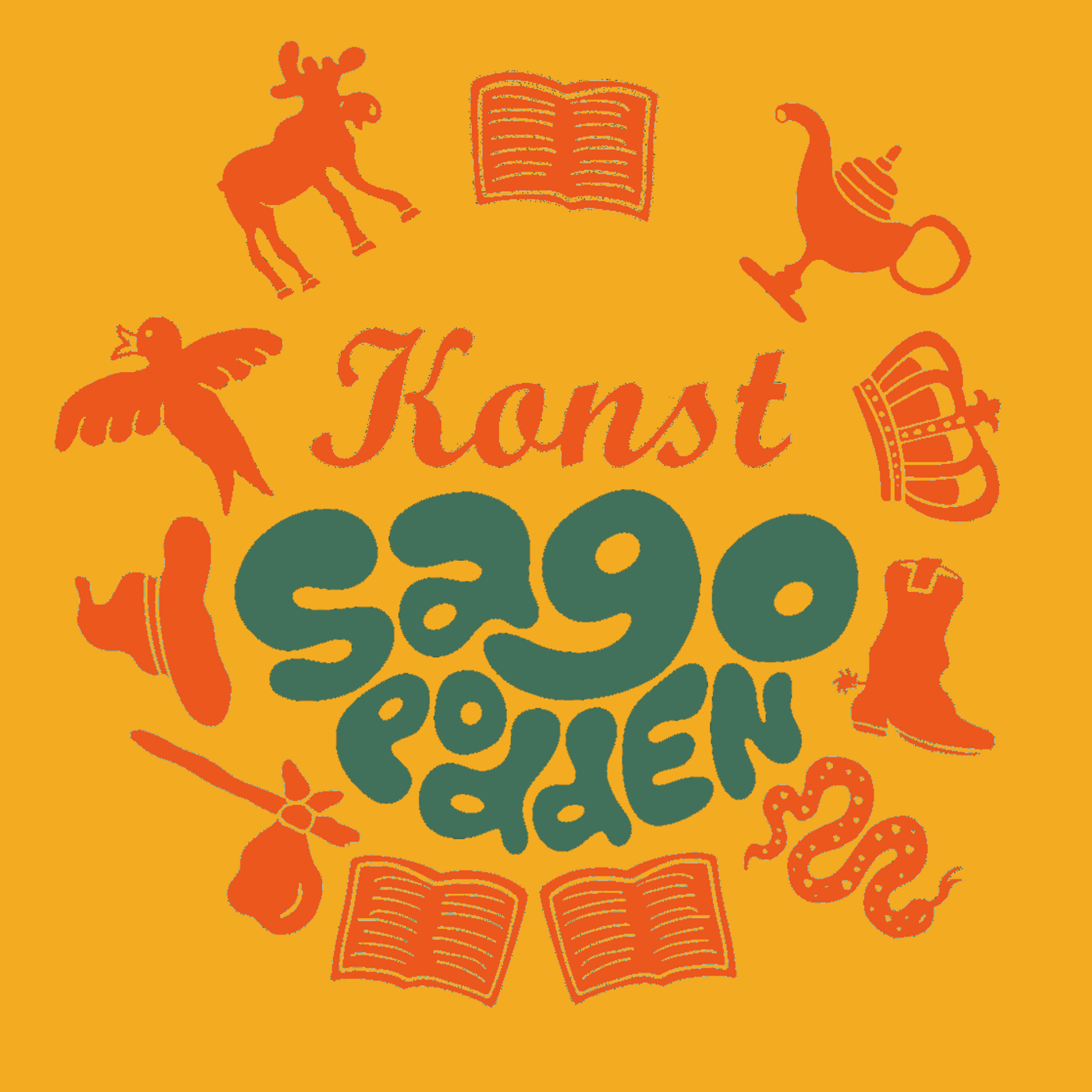 avsnitt 124 - konstsagopodden X - Folksagopodden cover