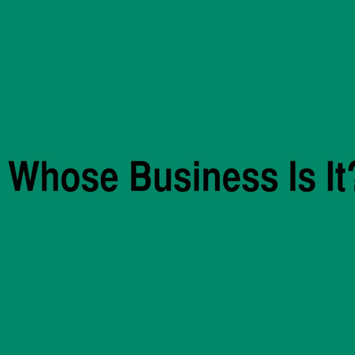 Whose Business am I About? - Christ Chapel Warner Robins cover
