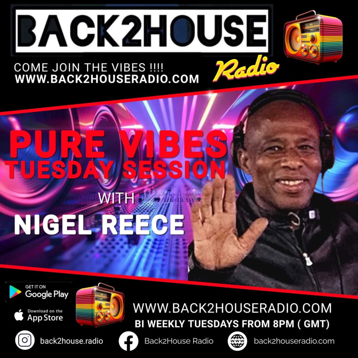 Episode 316: Pure Vibes presents Nigel Reece no13 17 March 26 — BACK2HOUSE RADIO cover
