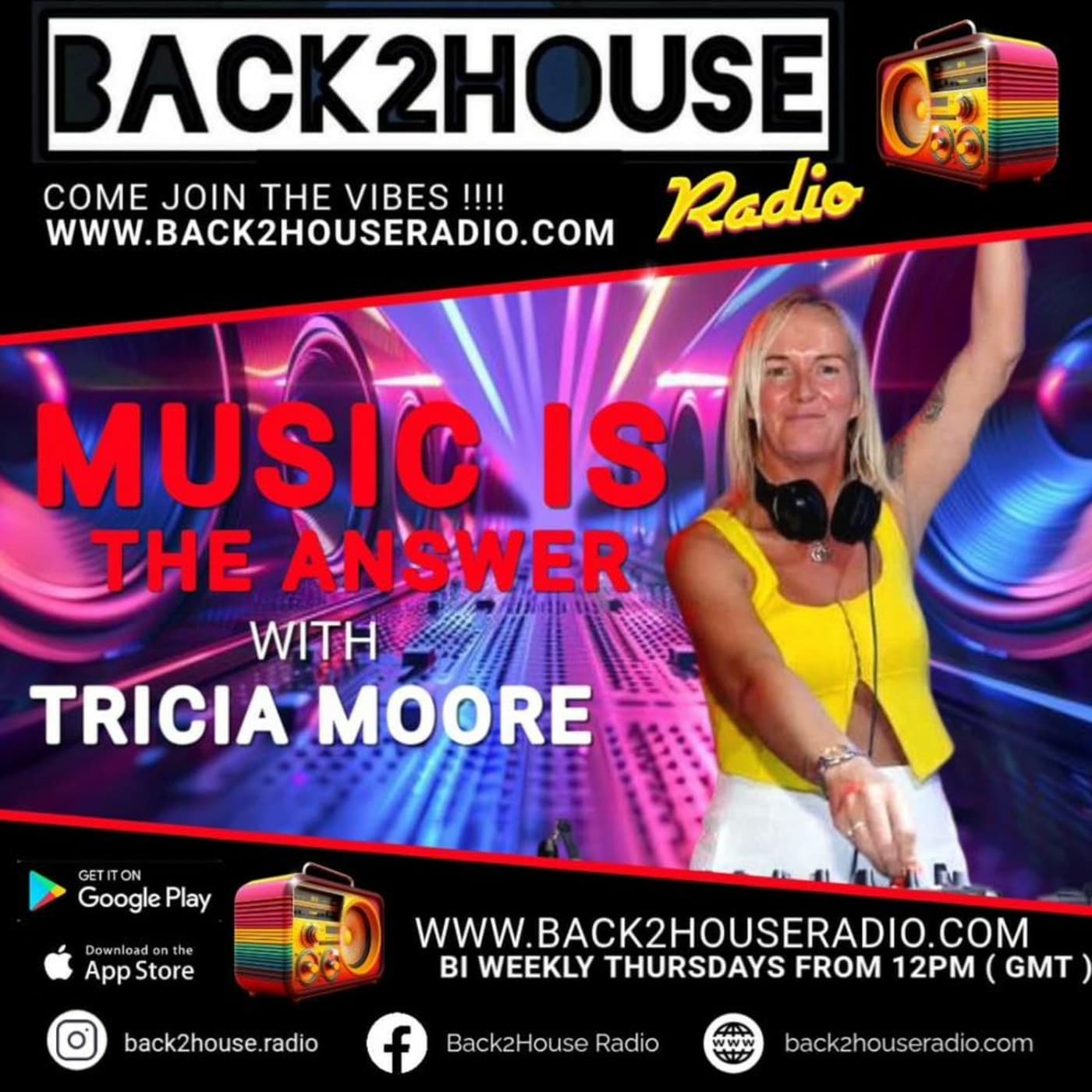 Episode 349: Music is The Answer Tricia Moore 09/04/26 - BACK2HOUSE RADIO cover