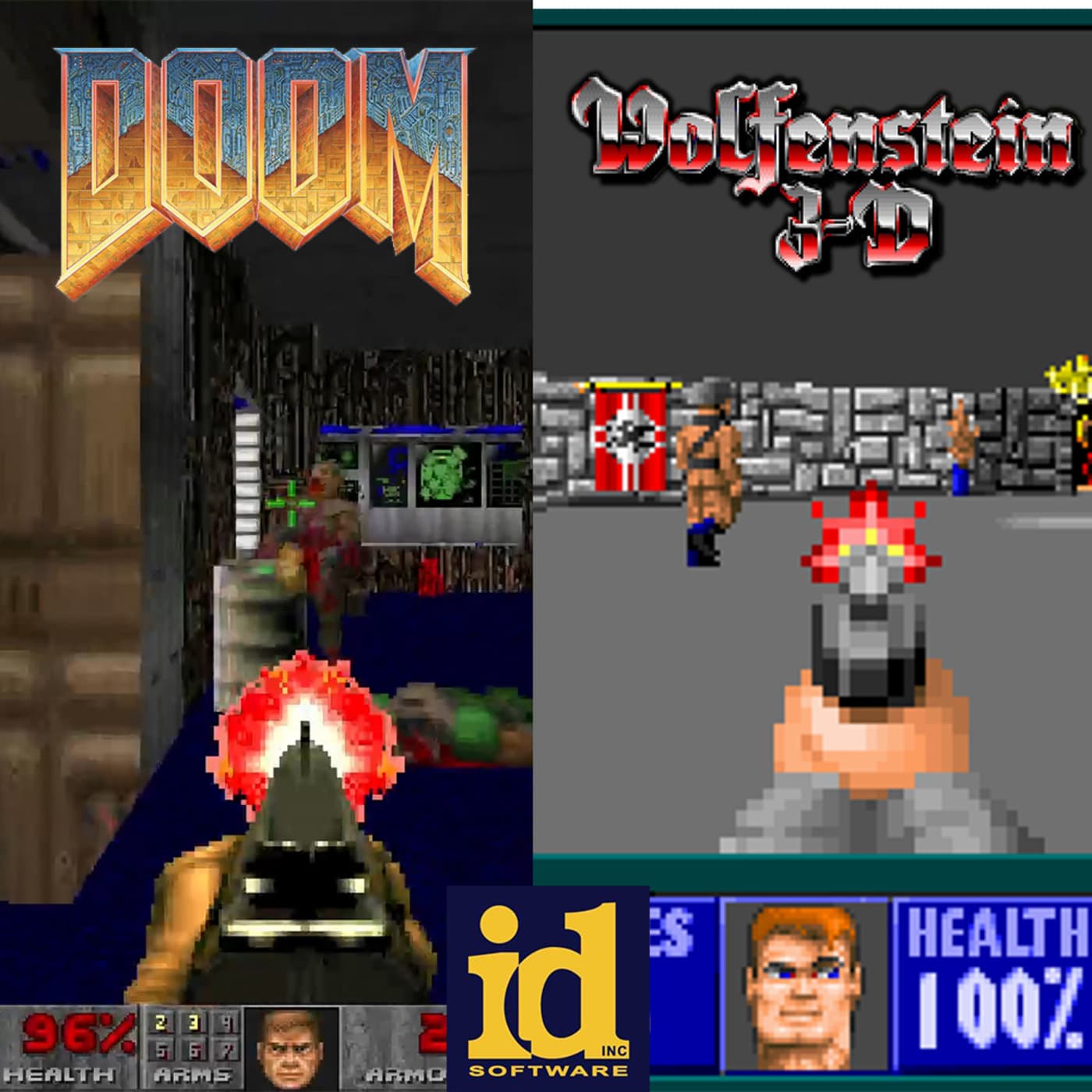 Episode 1: Folge 01 - Geschichte der Ego-Shooter - Teil 1 Wolfenstein und Doom - Bertis Retro Keller cover