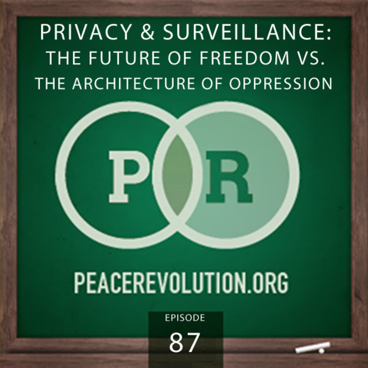 Peace Revolution episode 087: Privacy & Surveillance / The Future of Freedom vs. The Architecture of Oppression - The Peace Revolution Podcast cover