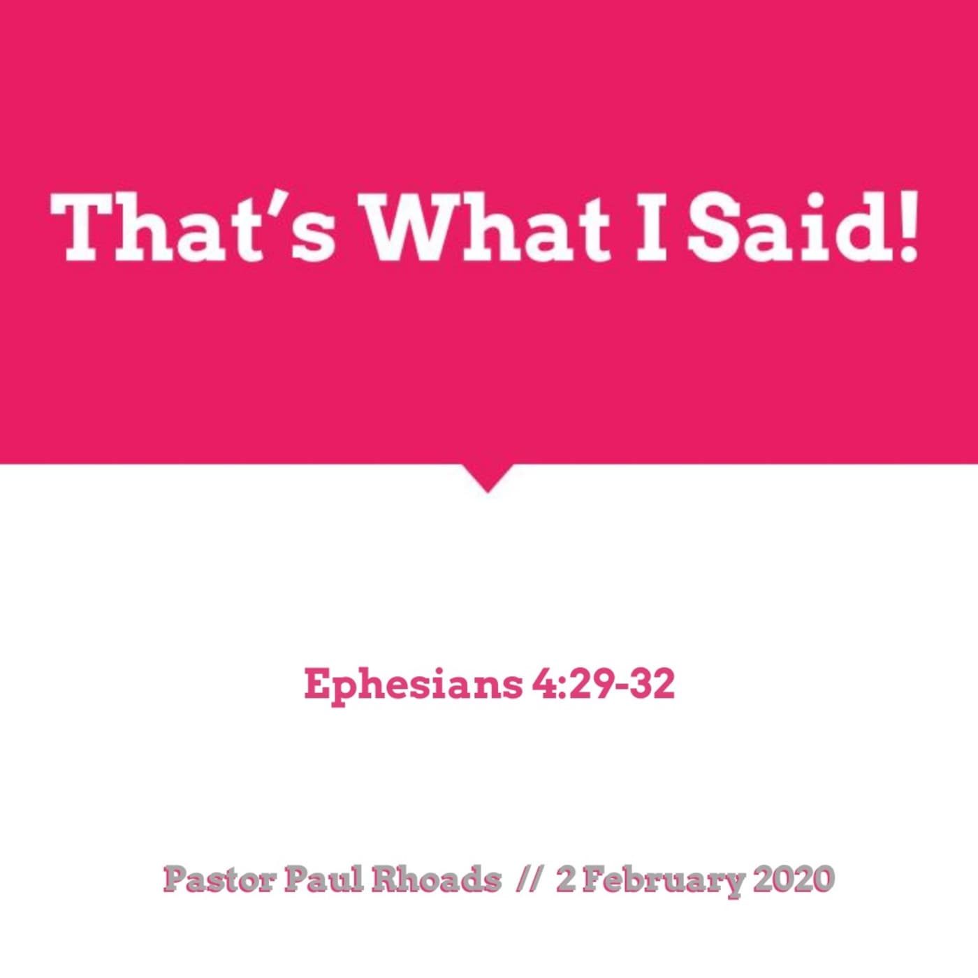 That's What I Said! - Harbor Rock Tabernacle cover
