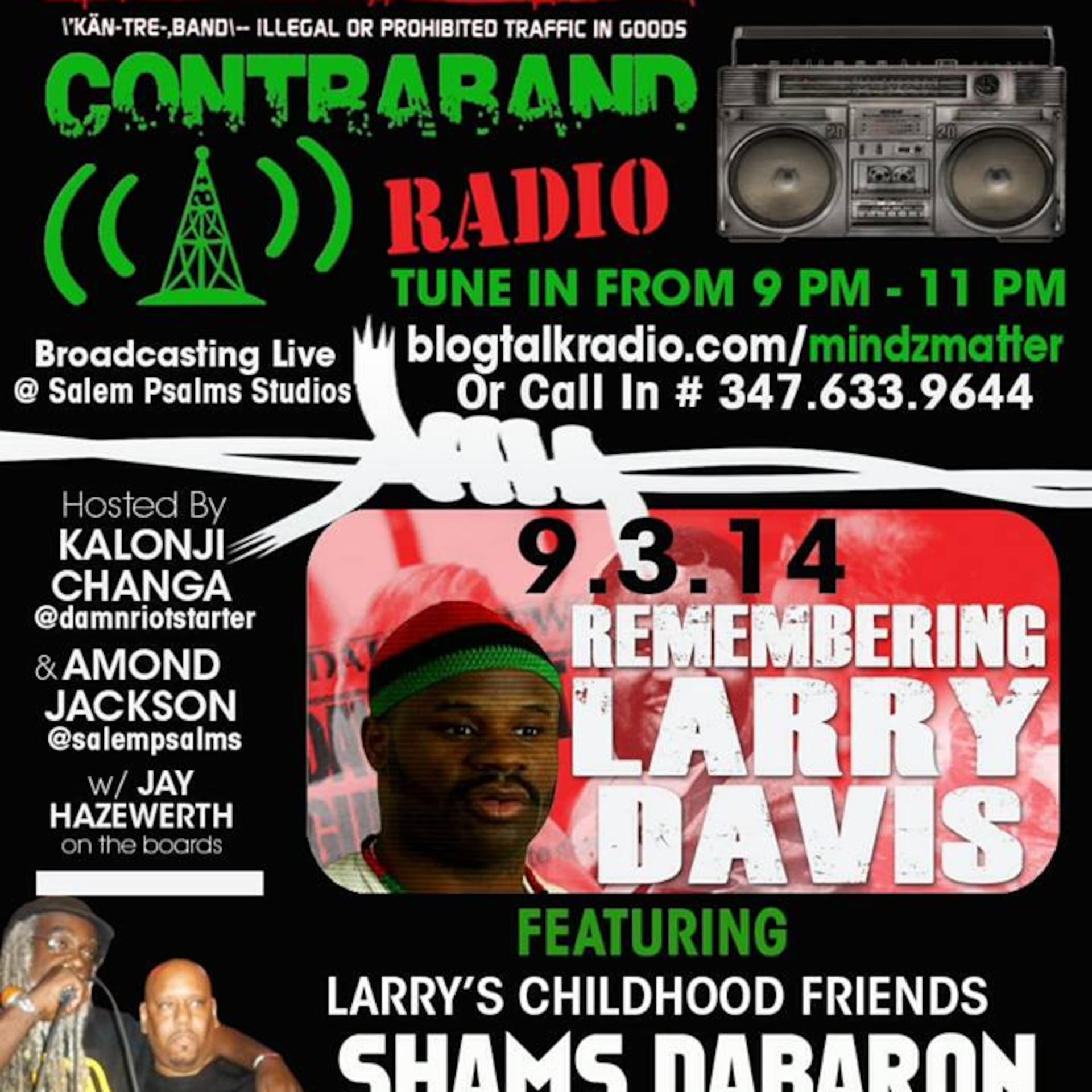 REMEMBERING LARRY DAVIS - CONTRABAND CLASSIFIED cover