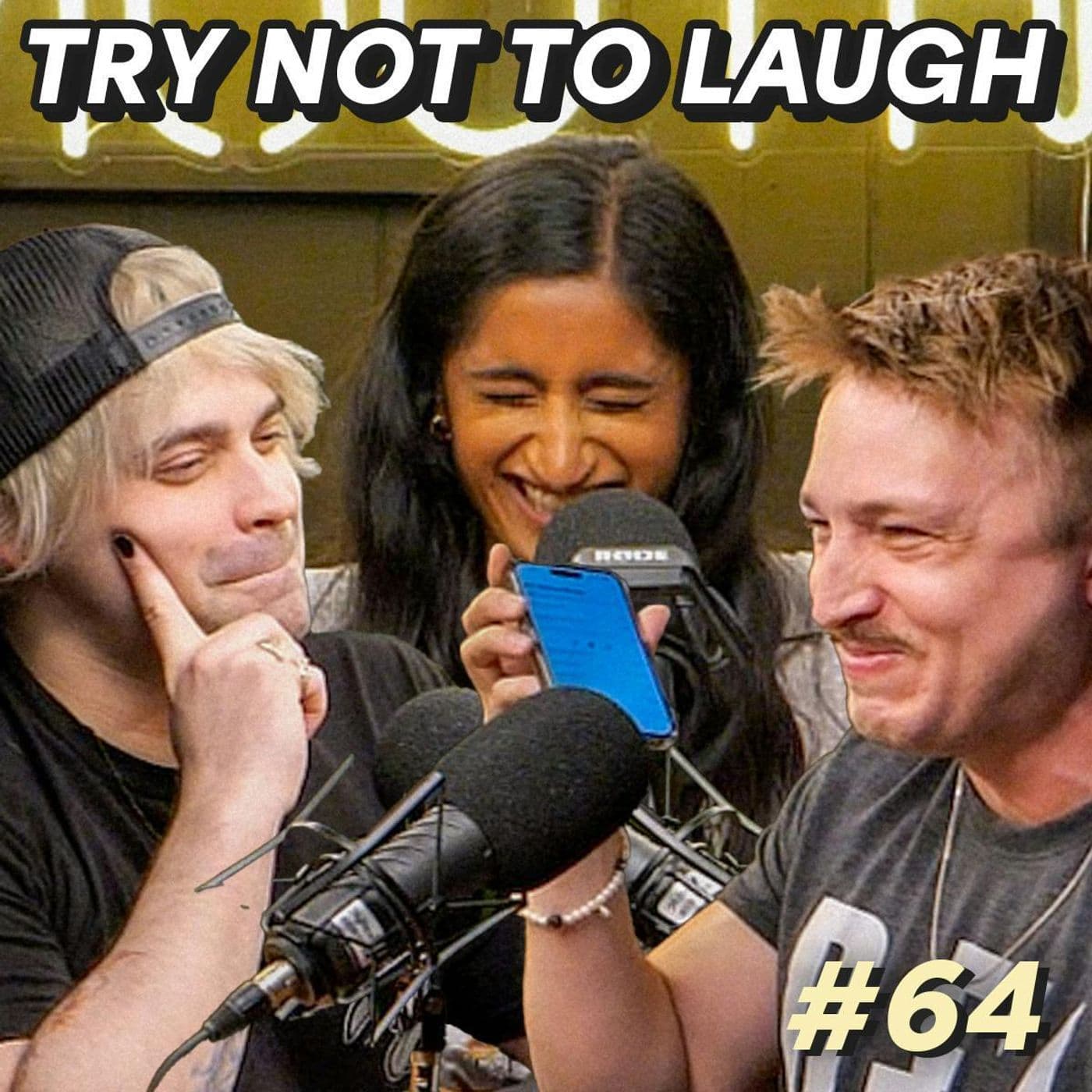 #64 - Try Not To Laugh: The Podcast w/ Damien & Arasha - Smosh Mouth cover