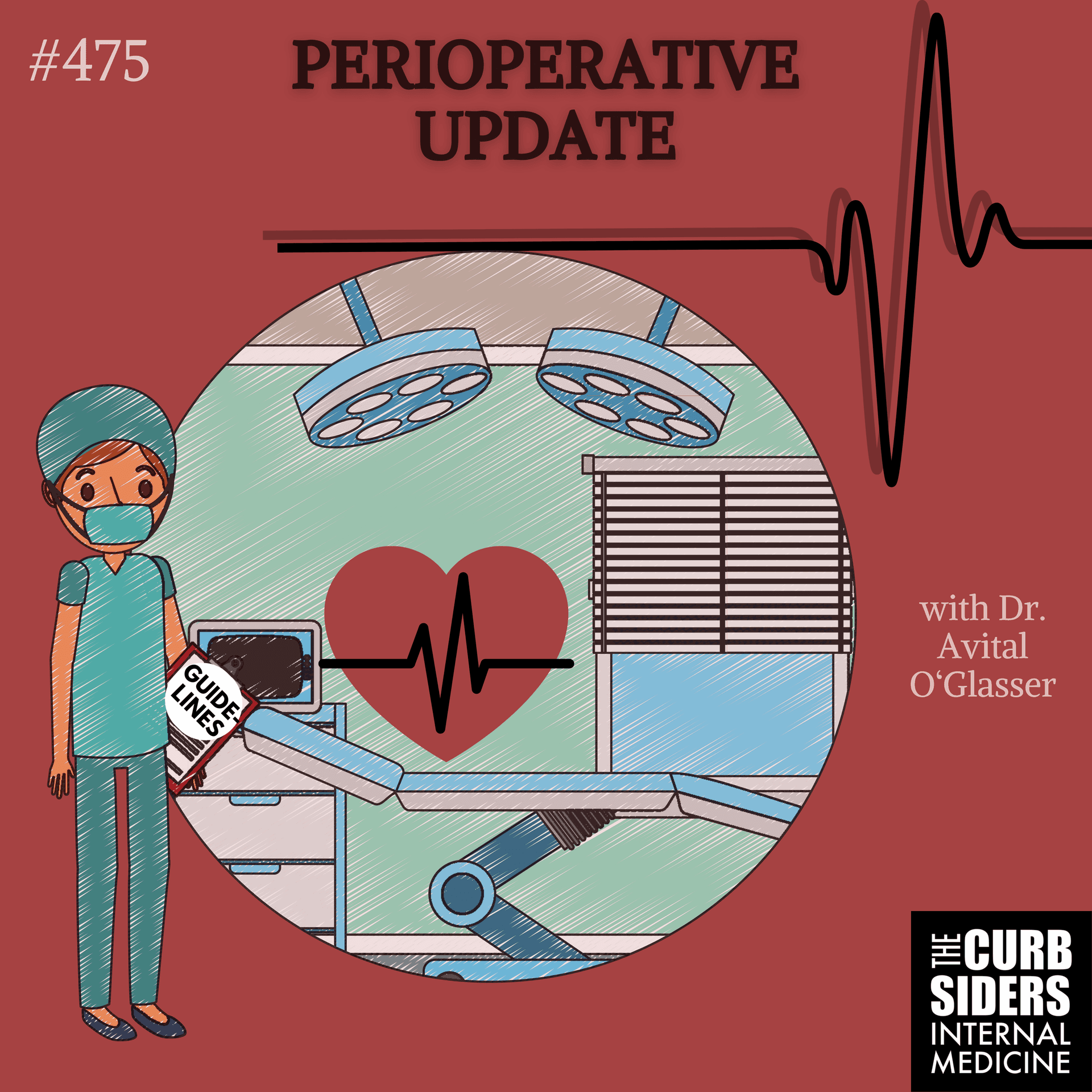 #475 Perioperative Update with Dr. Avital O’Glasser - The Curbsiders Internal Medicine Podcast cover