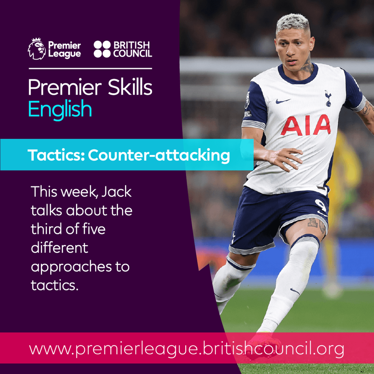 English for footballers: Tactics - Counter-attacking - Learn English with the British Council and Premier League cover