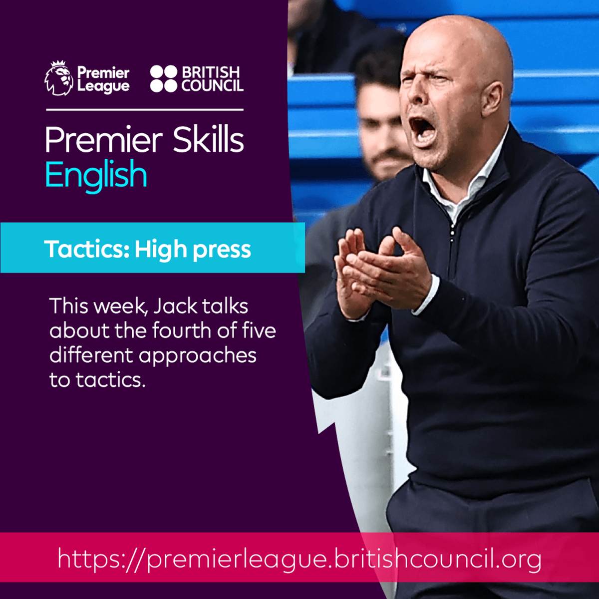 English for footballers: Tactics - High press - Learn English with the British Council and Premier League cover