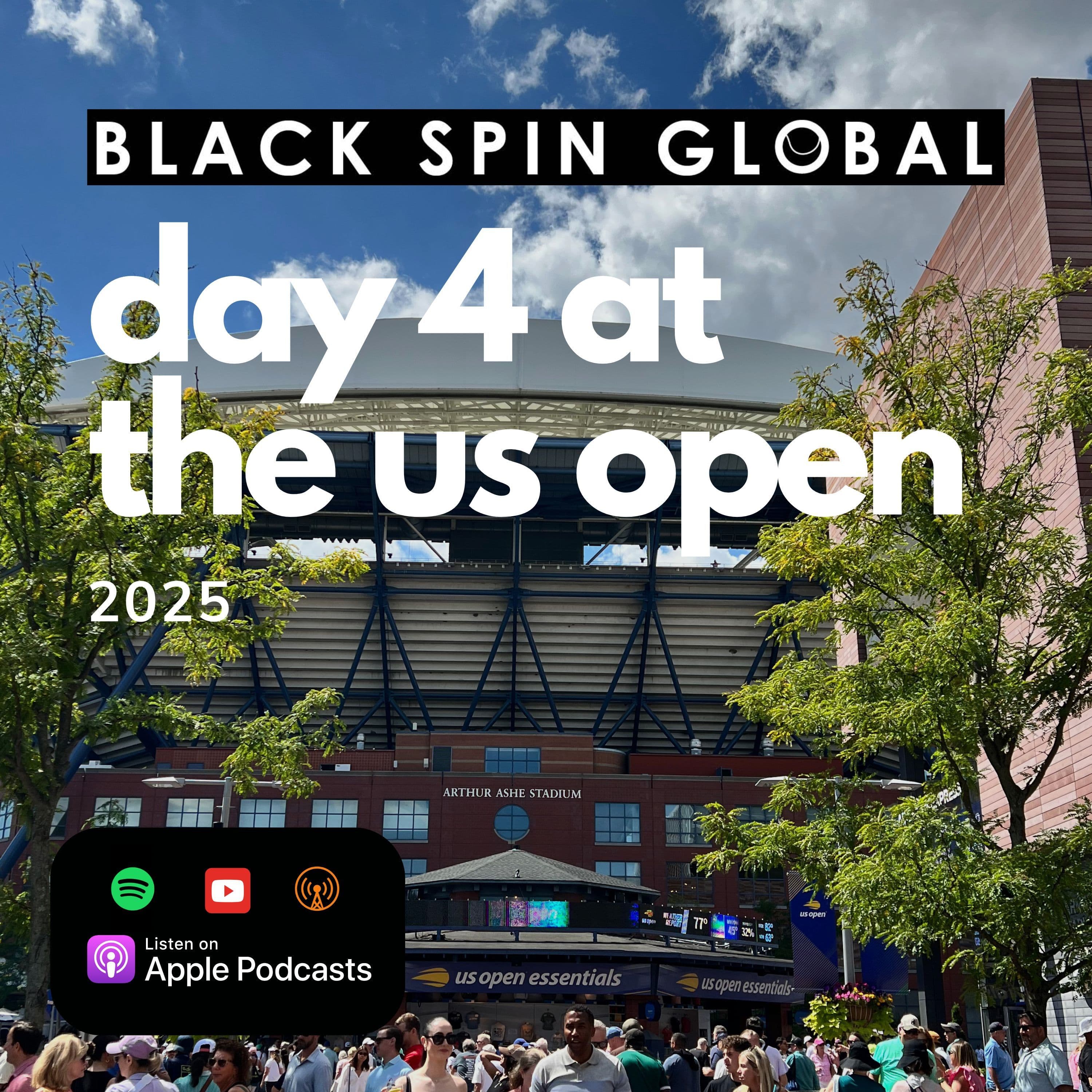 Day 4 at the US Open 2025: Townsend upsets Ostapenko with class and education - Black Spin Global: The Podcast cover