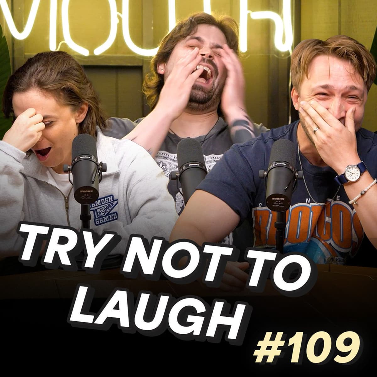 #109 - Try Not To Laugh: The Podcast w/ Angela & Damien - Smosh Mouth cover