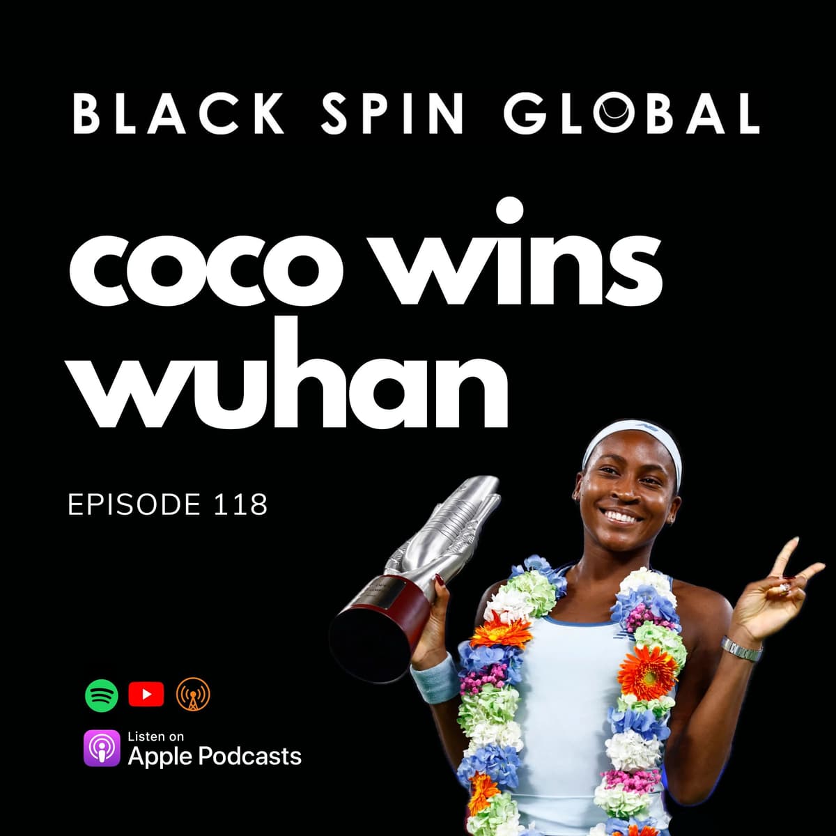 Celebrating Coco Gauff winning Wuhan! - Black Spin Global: The Podcast cover