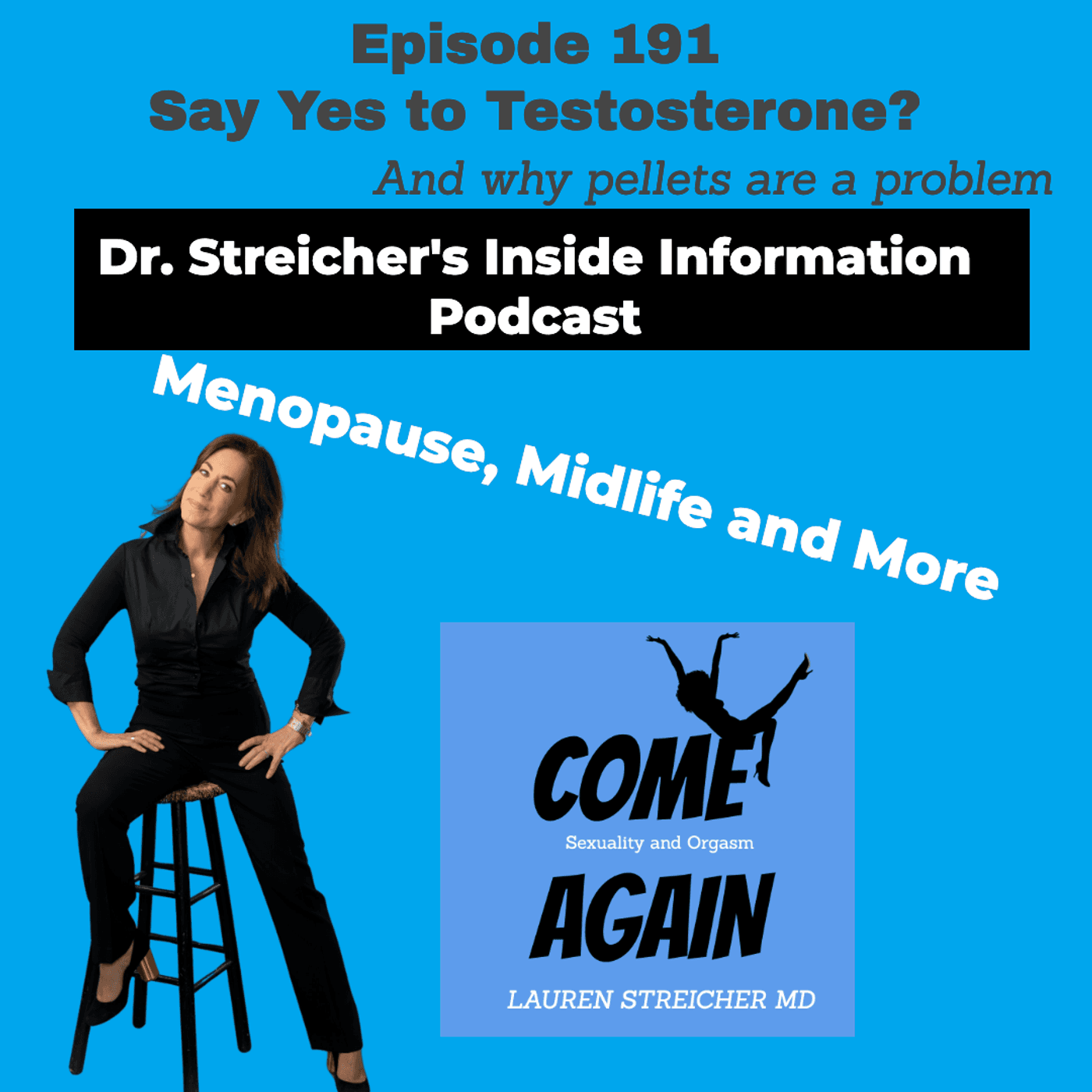 S4 Ep191: Say Yes to Testosterone? And Why Pellets are a Problem - Dr. Streicher’s Inside Information: Menopause, Midlife, and More cover