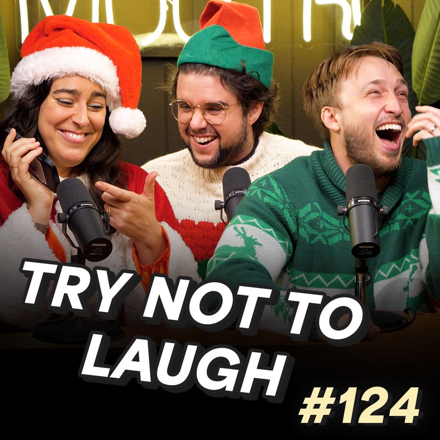 #124 - Try Not To Laugh: The Podcast w/ SANTA?! - Smosh Mouth cover