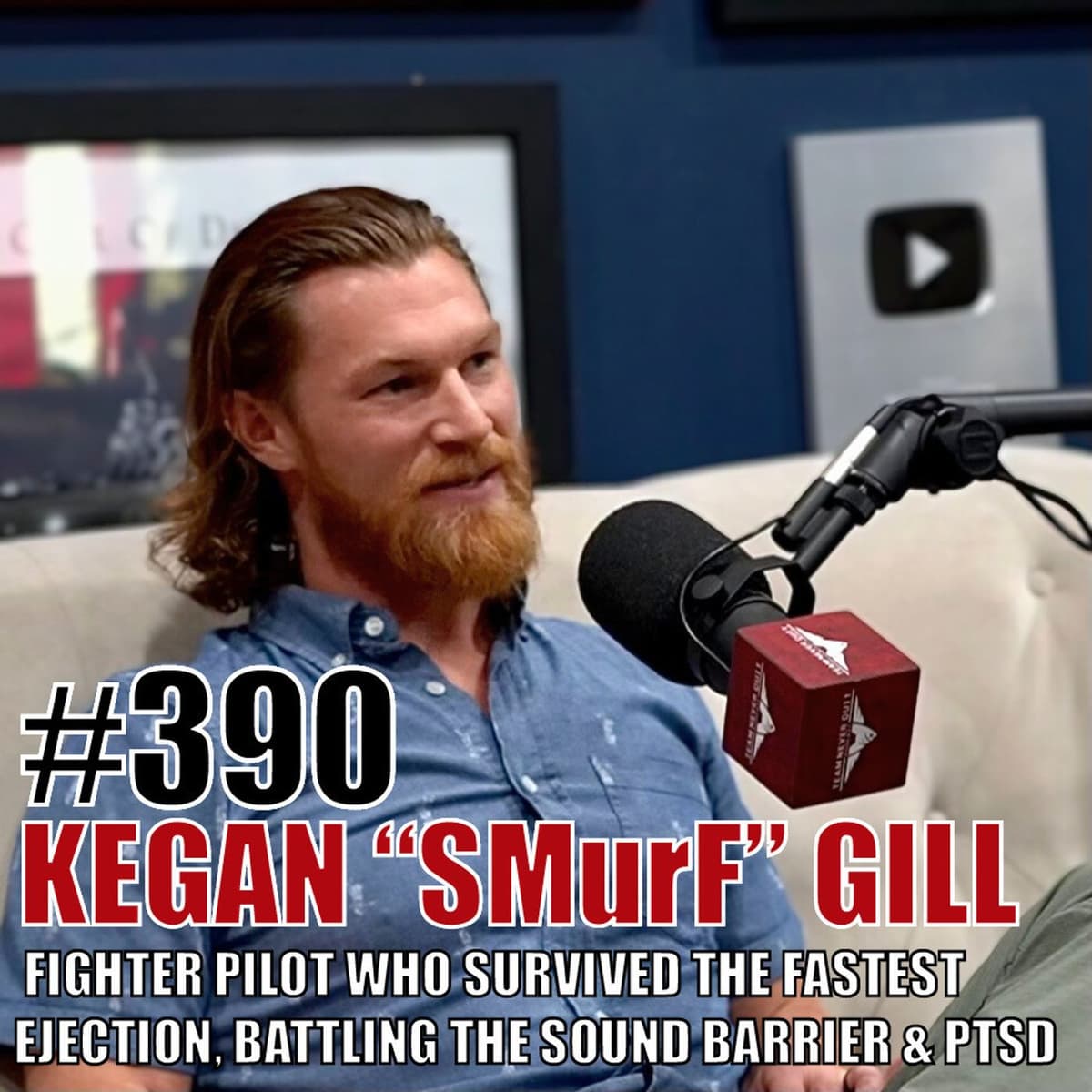 Kegan "SMURF" Gill: The Fighter Pilot Who Survived The Fastest Ejection In History, Surviving The Sound Barrier & PTSD (Rebroadcast) - Team Never Quit cover