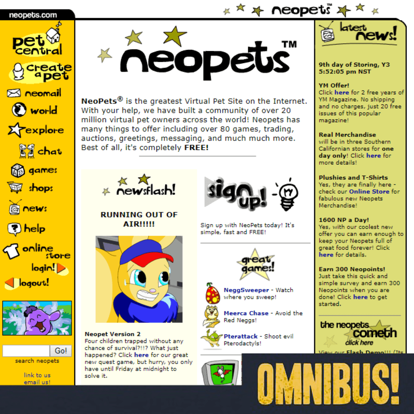 Neopets (Entry 831.EC0904) - Omnibus cover