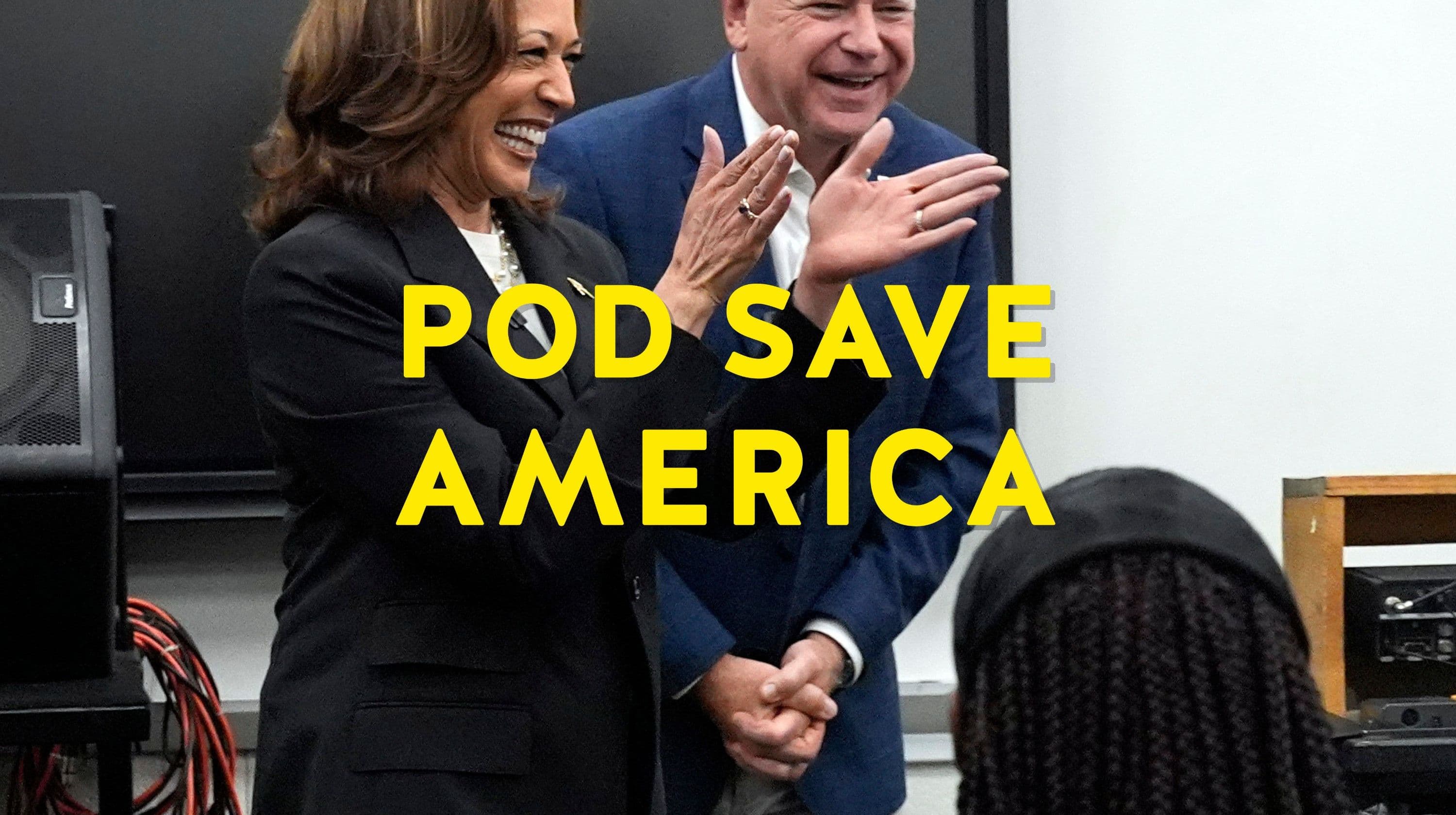 Harris and Walz Meet the Press - Pod Save America cover