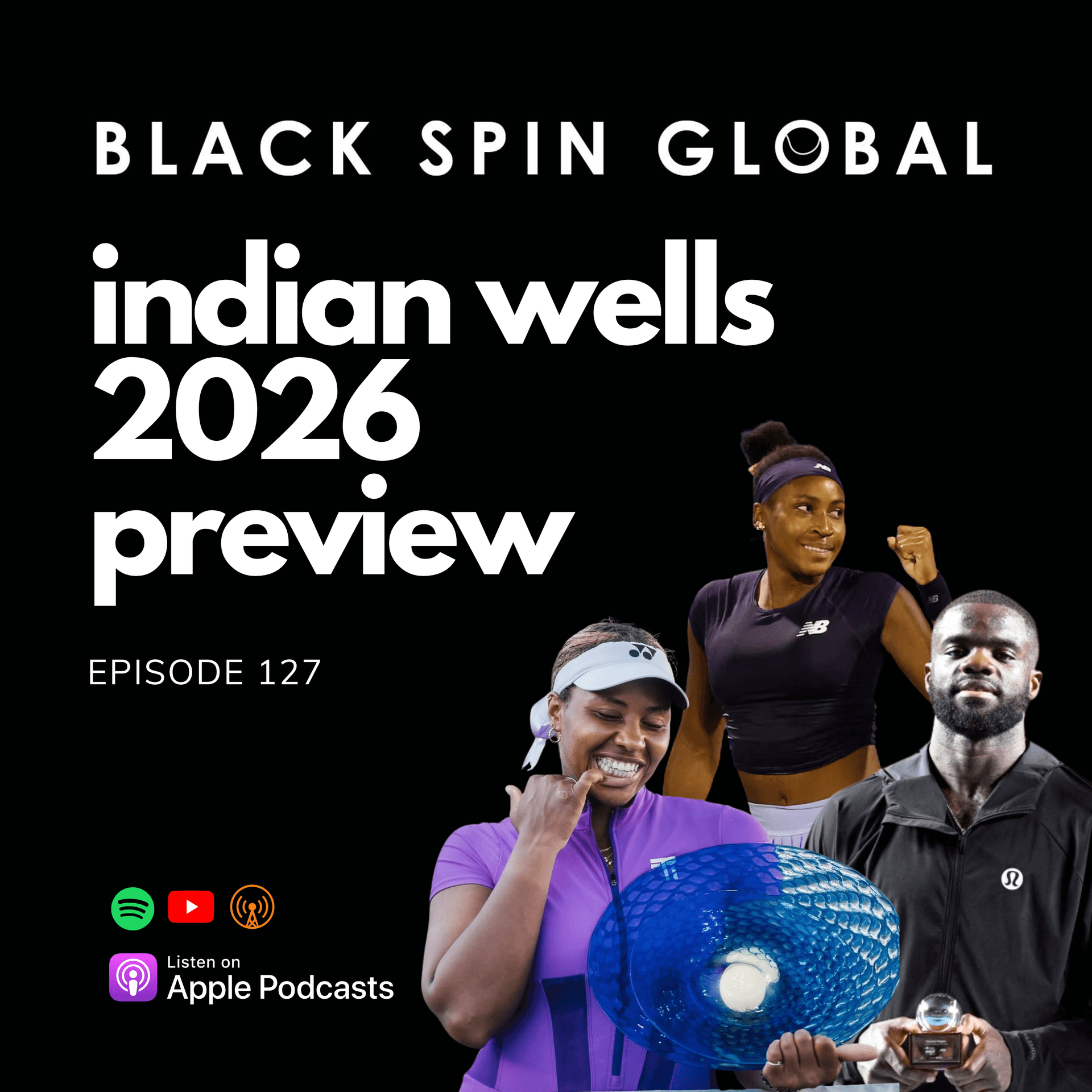 Indian Wells Open 2026 Preview for Melanin March & WTA's tough prediction - Black Spin Global: The Podcast cover