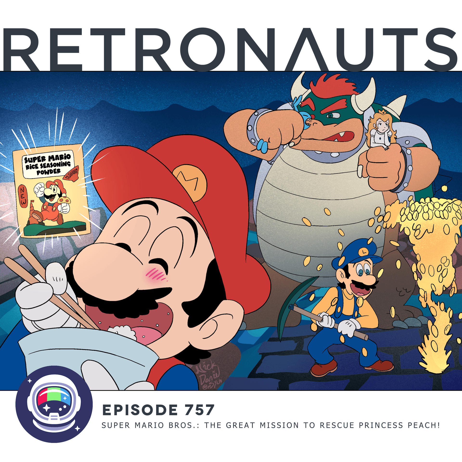 757: Episode 757 Preview: Super Mario Bros.: The Great Mission to Rescue Princess Peach! — Retronauts cover