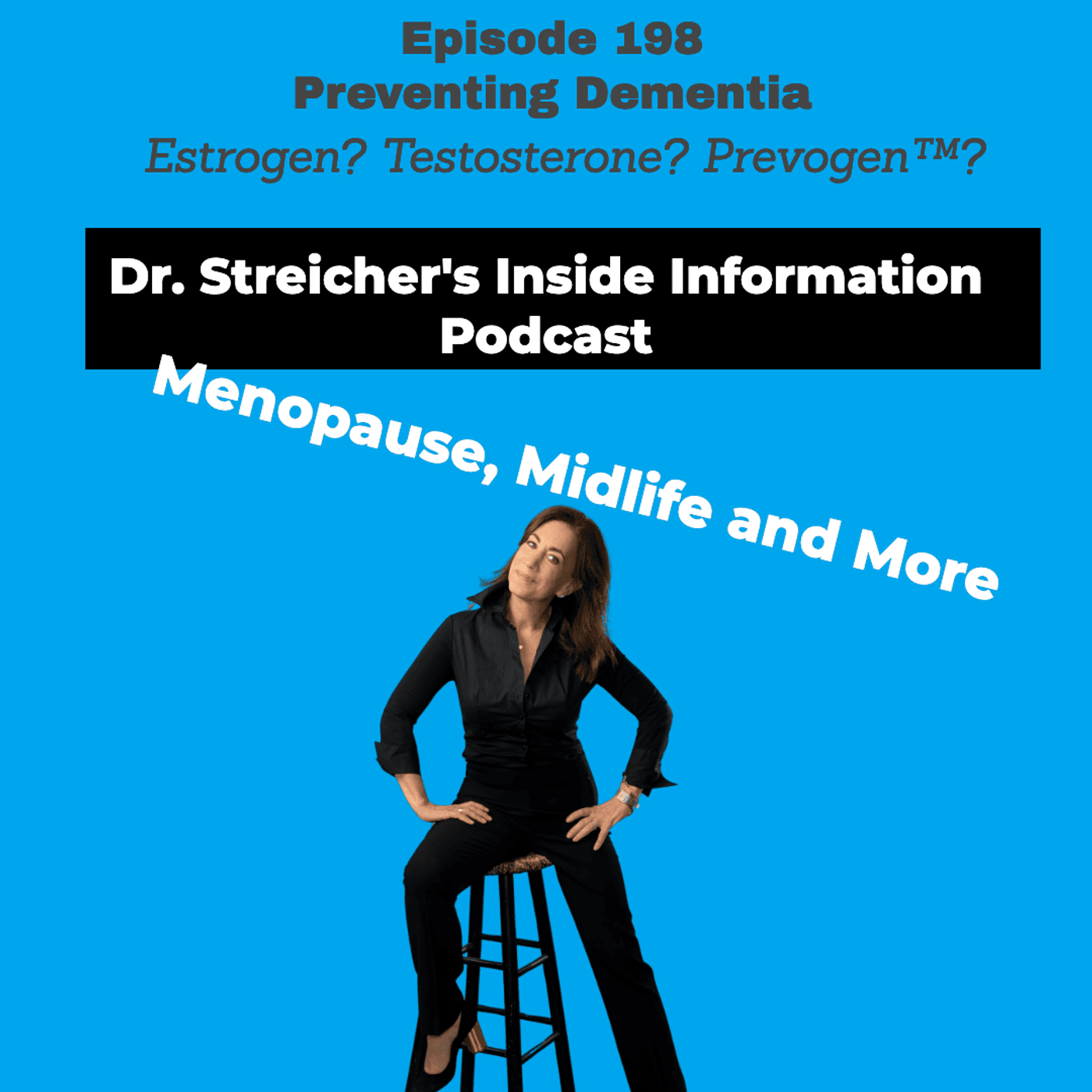 S4 Ep198: Preventing Dementia: Estrogen? Testosterone? Prevogen? - Dr. Streicher’s Inside Information: Menopause, Midlife, and More cover