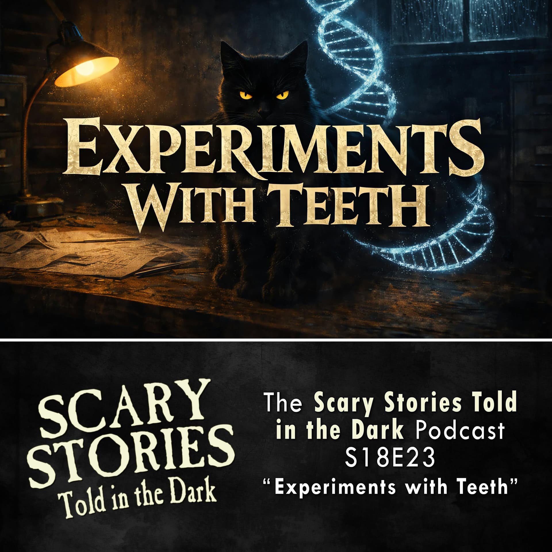 S18 Ep23: S18E23 - "Experiments with Teeth" – Scary Stories Told in the Dark — Scary Stories Told in the Dark — A Horror Fiction Anthology Series cover
