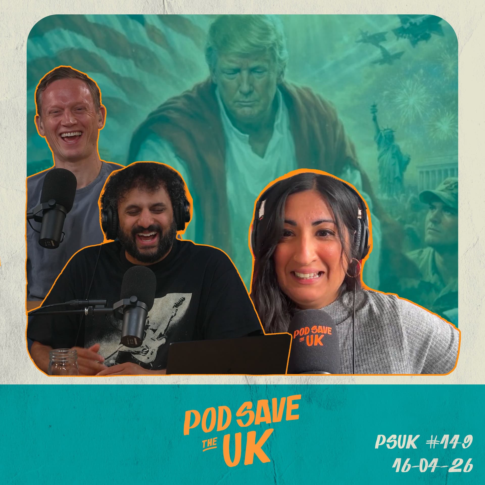 Trump's Jesus Meme Chaos w/ Tommy Vietor — Pod Save the UK cover