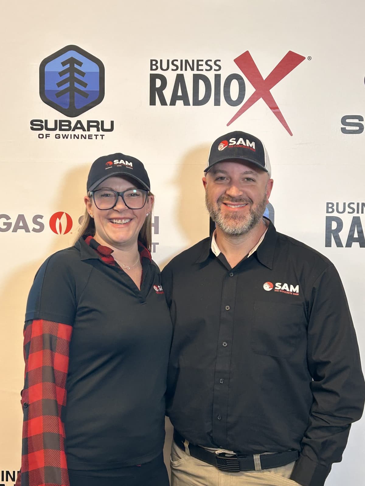 Michael Chiarilli with Sam the Concrete Man Stone Mountain - Gwinnett Business Radio cover