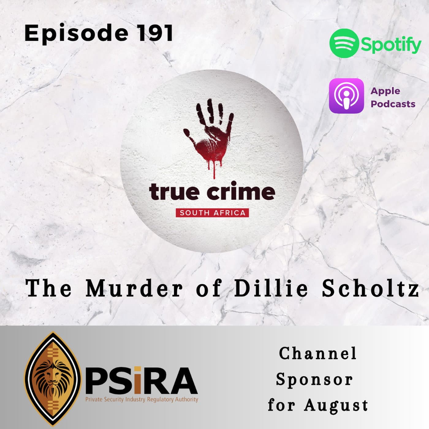 Episode 191 The Murder of Dillie Scholtz - True Crime South Africa cover