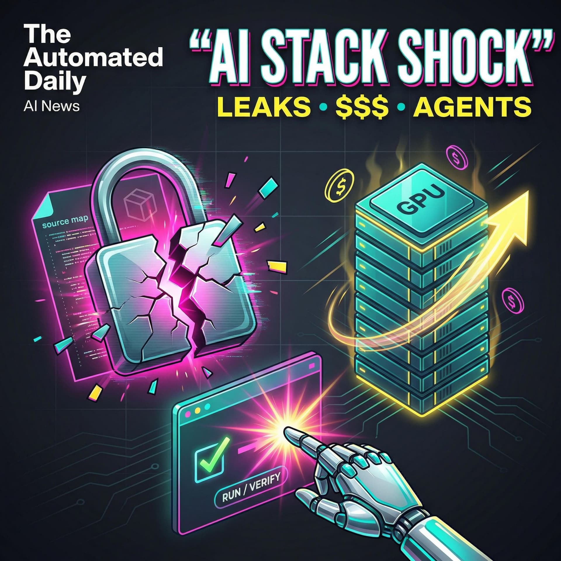 Anthropic Claude Code source leak & AI stack profits favor hardware - AI News (Apr 2, 2026) - The Automated Daily - AI News Edition cover