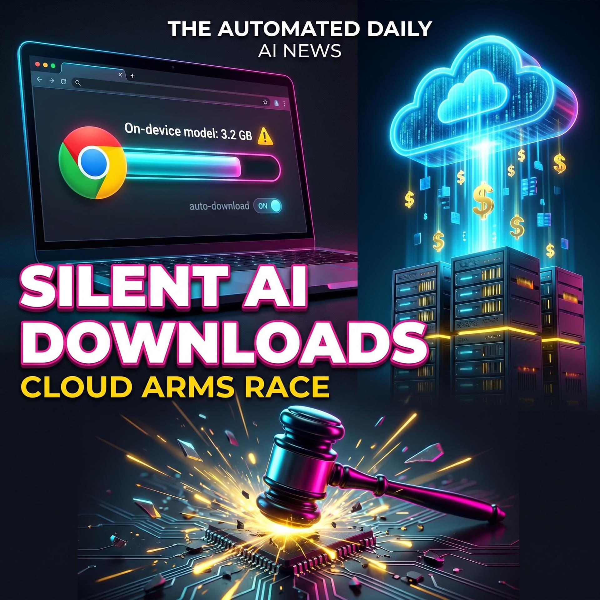 Chrome’s silent on-device AI downloads & Anthropic’s massive Google Cloud commitment - AI News (May 7, 2026) — The Automated Daily - AI News Edition cover