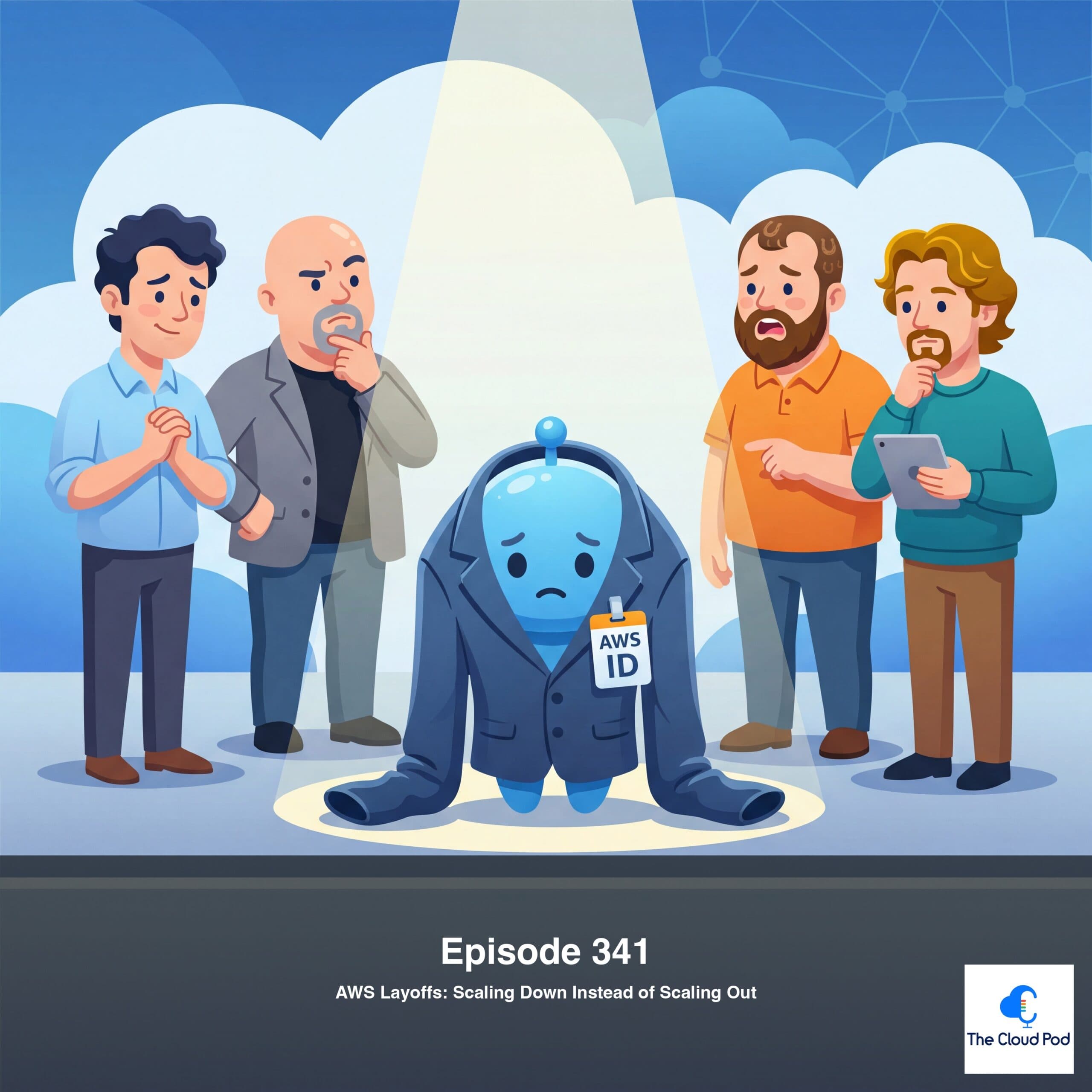 341: AWS Layoffs: Scaling Down Instead of Scaling Out - The Cloud Pod | Weekly AI & Cloud News on AWS, Azure & GCP cover