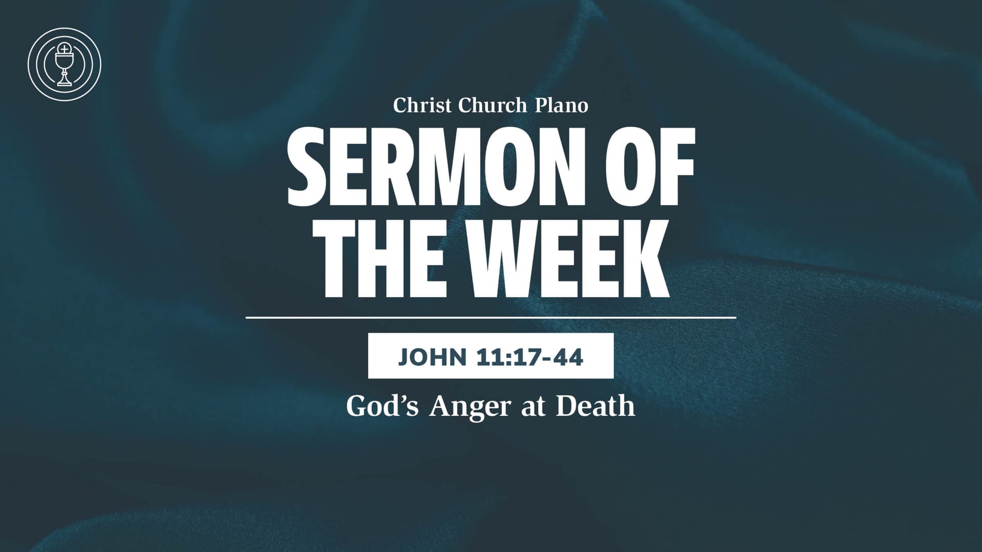 God’s Anger at Death - Christ Church Sermons cover