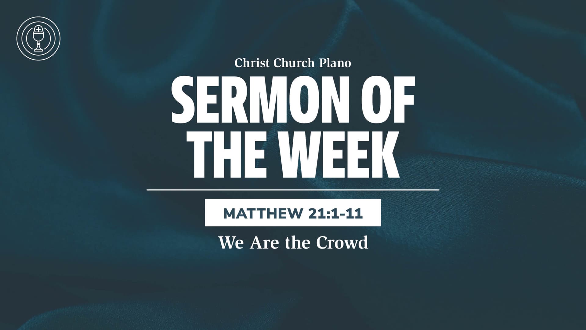 We Are the Crowd - Christ Church Sermons cover