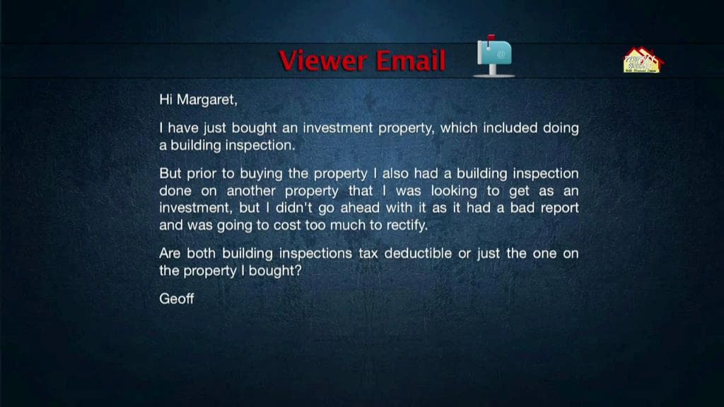 Investor Questions: Tax deductions on building inspections? - Margaret Lomas Property Investor Podcasts cover