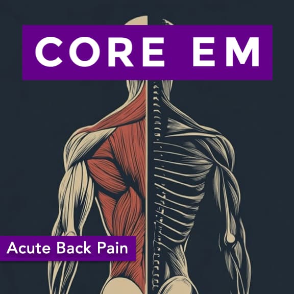 Episode 206: Acute Back Pain - Core EM - Emergency Medicine Podcast cover