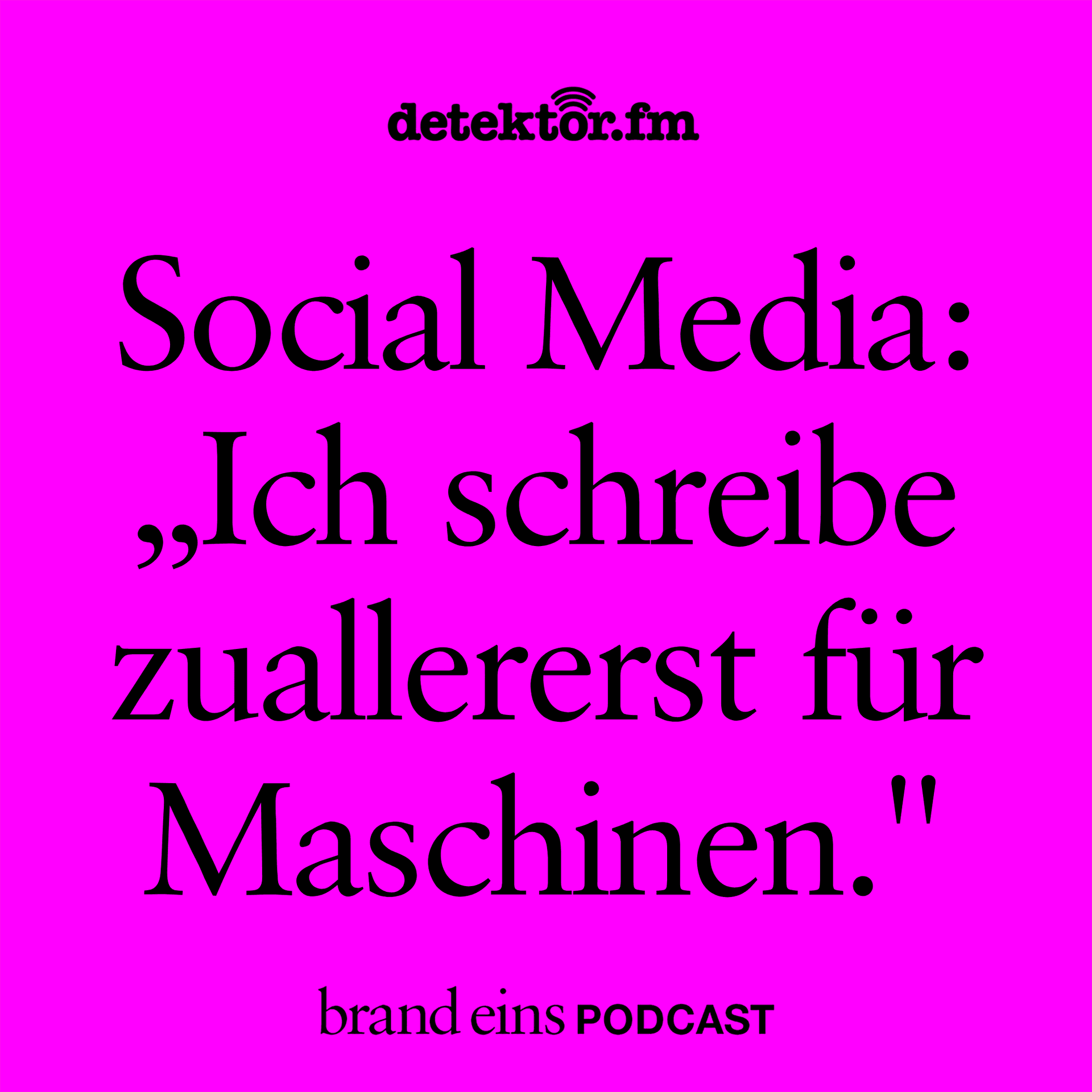 Die Social Media Redaktion als Kampfmittelräumdienst — brand eins-Podcast cover