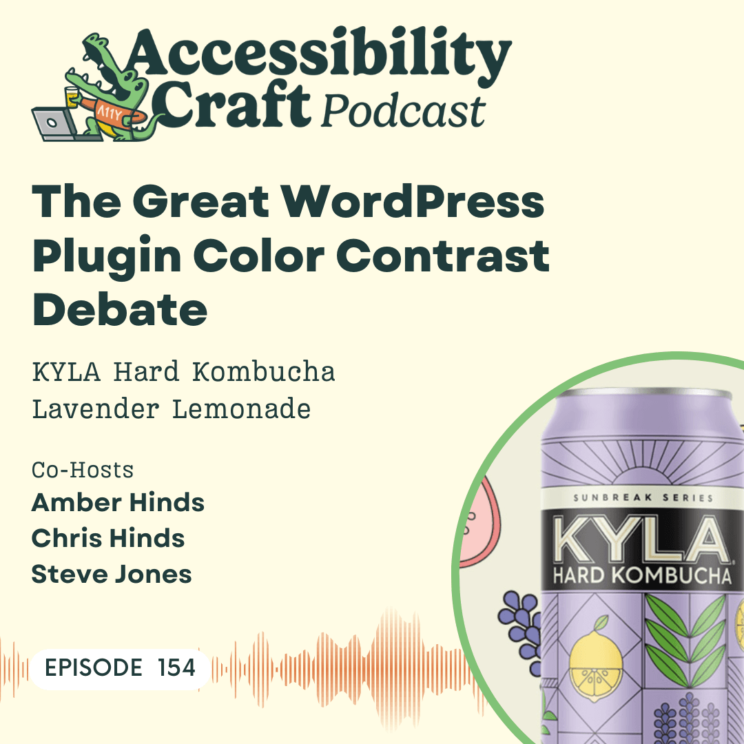 The Great WordPress Plugin Color Contrast Debate | KYLA Hard Kombucha Lavender Lemonade - Accessibility Craft cover